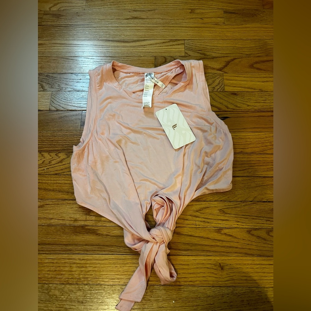 Fabletics Pink Open Back Top L